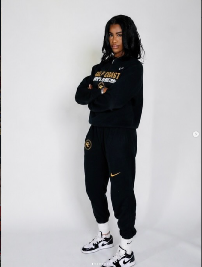 Chante Stonewall in Gulf Coast State hoodie and joggers