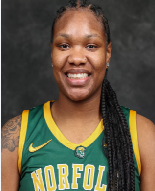 Diamond Johnson in Norfolk State jersey